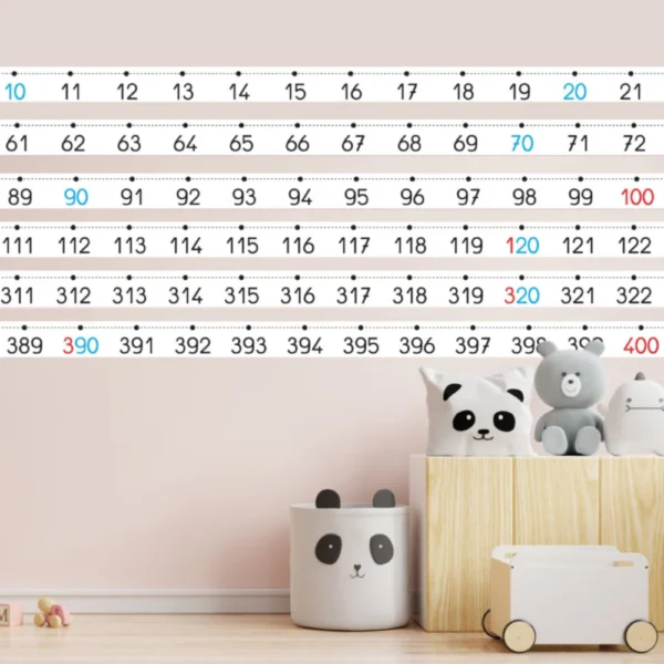 Frise numérique 0 à 400 Montessori