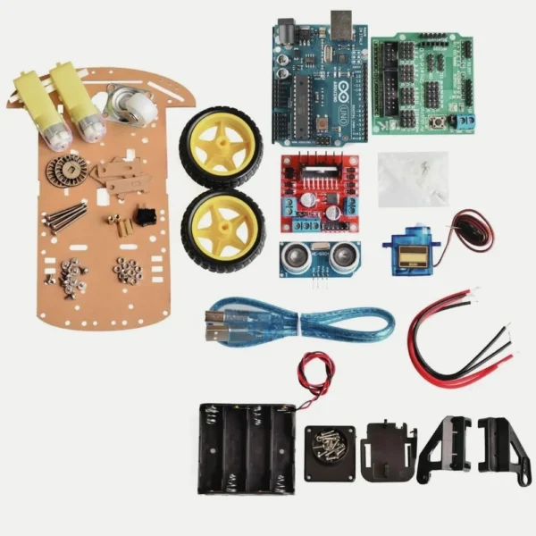 Kit robot voiture 2 roues 2WD suiveur de ligne & détecteur d'obstacle