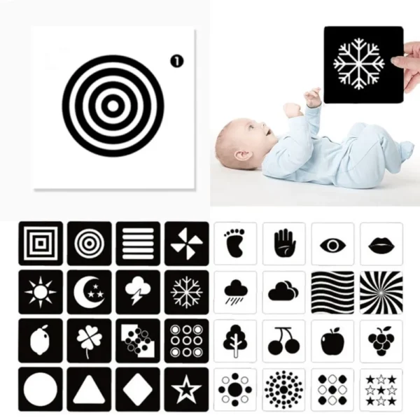 Cartes contrastées pour Bébé (0 à 36 mois)